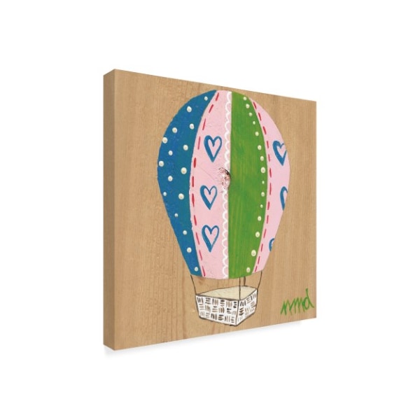 Nicole Dietz 'Hot Air Balloon Hearts' Canvas Art,35x35